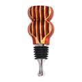 Topchef Stripe Lamination Flat Top Stainless Steel Wine Bottle Stopper TO386626